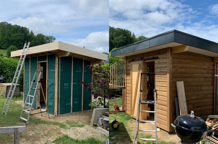 Photo d'un chantier d'isolation exterieure réalisée par Dujourdy Clément Zinguerie à Annecy en Haute-Savoie